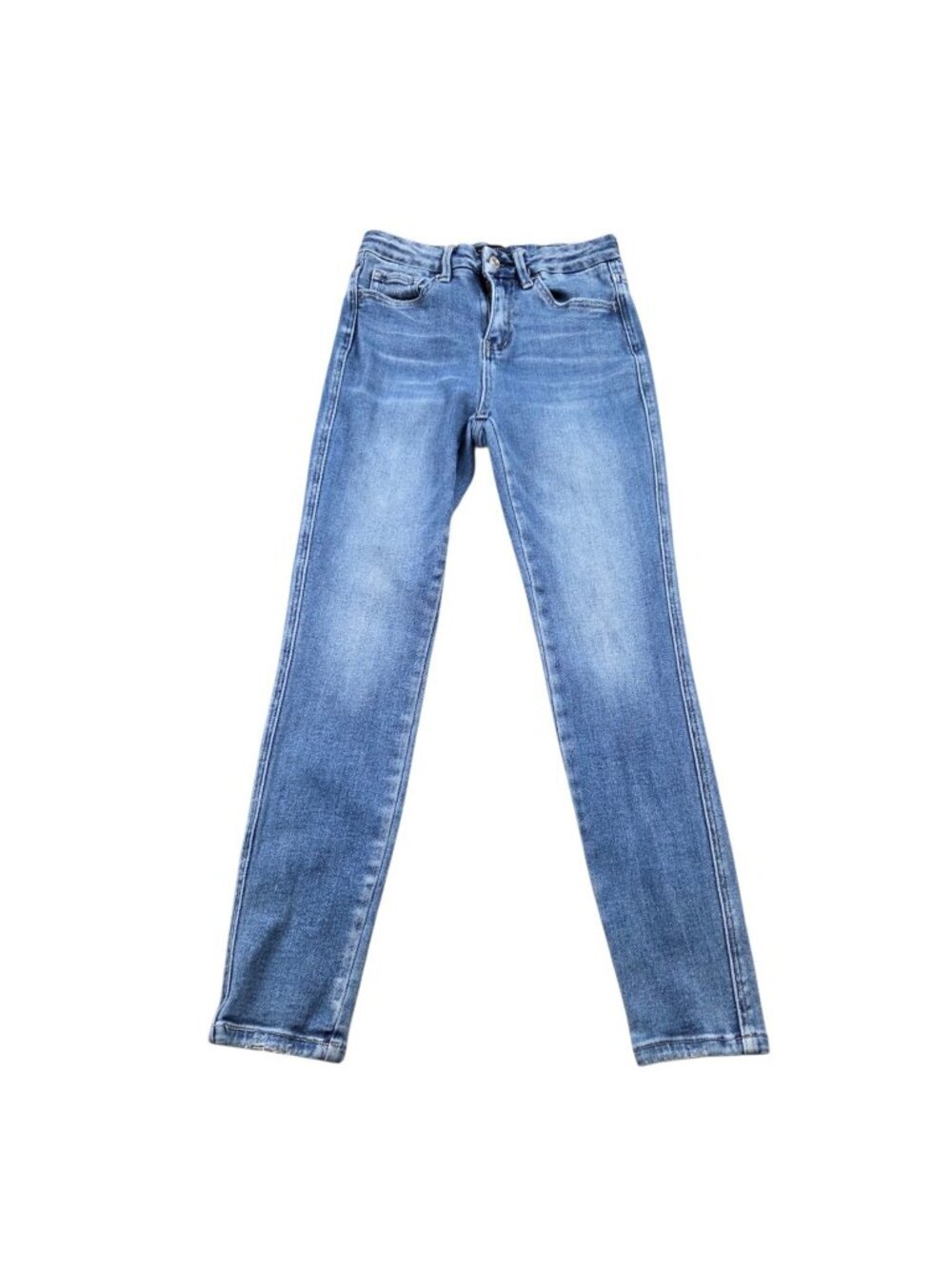 Flying Monkey Jeans Womens 25 Blue Button Fly Skinny Ankle Denim Dark Wash